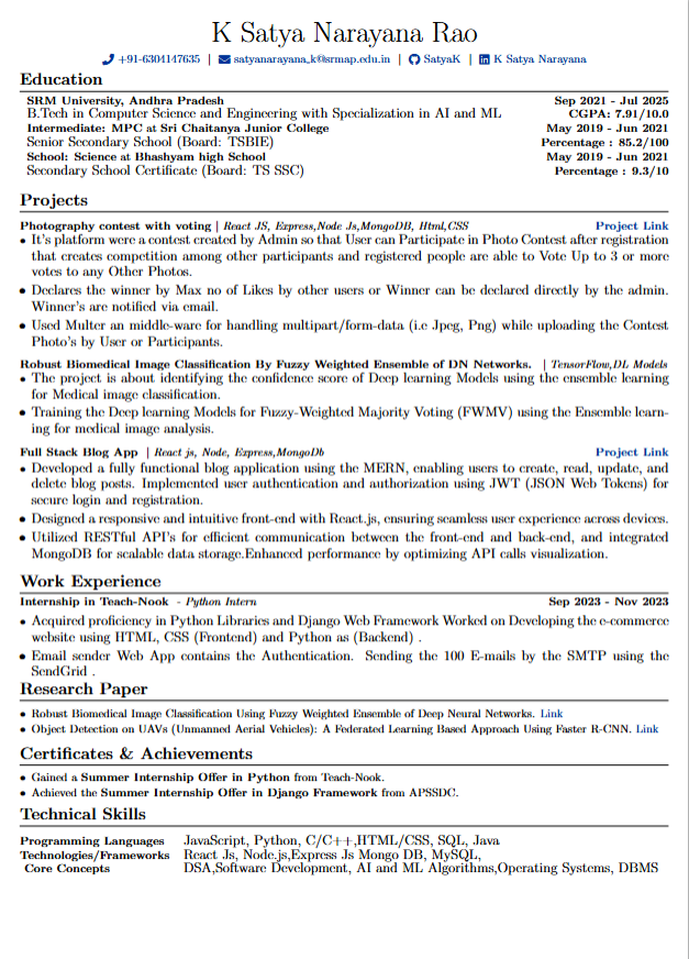 Resume Preview